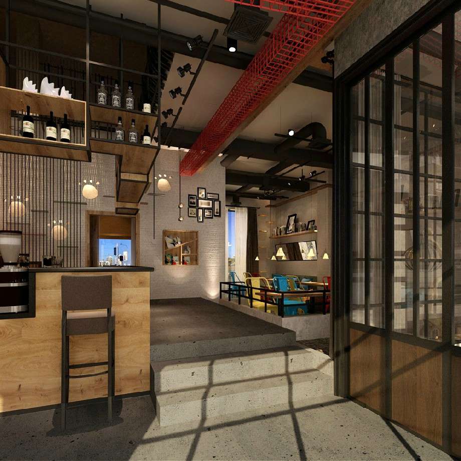 貓屋咖啡店裝修設(shè)計(jì)效果圖