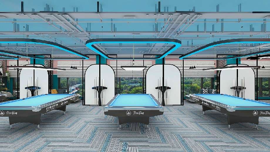 鄭州臺(tái)球俱樂部裝修設(shè)計(jì)效果圖