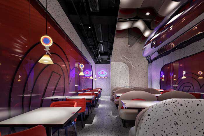 350平米滎陽(yáng)主題餐廳設(shè)計(jì)裝修效果圖