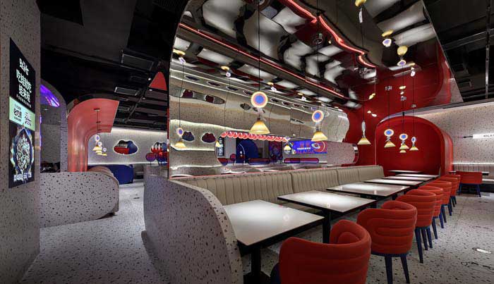 350平米滎陽(yáng)主題餐廳設(shè)計(jì)裝修效果圖