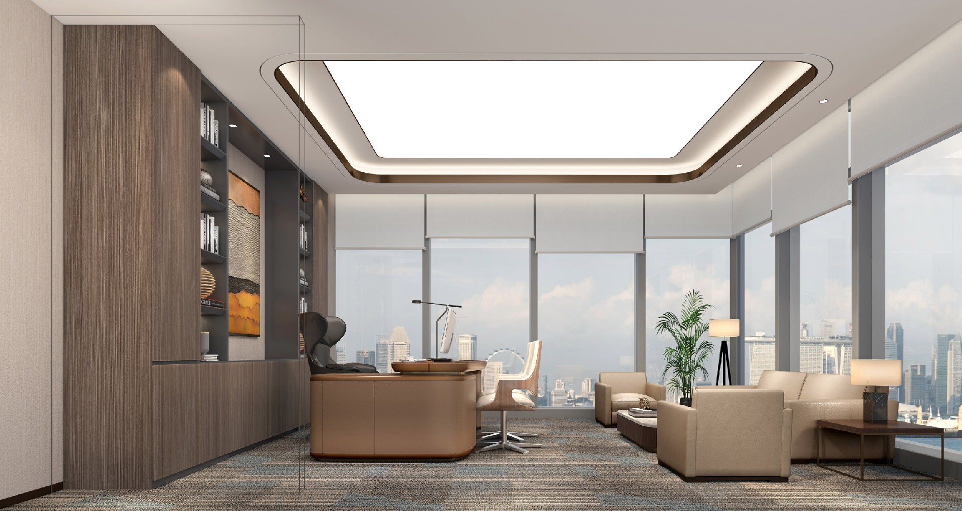 鄭州辦公室裝修-辦公空間設(shè)計效果圖