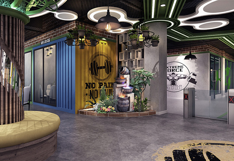 1500㎡健身俱樂(lè)部裝修設(shè)計(jì)效果圖