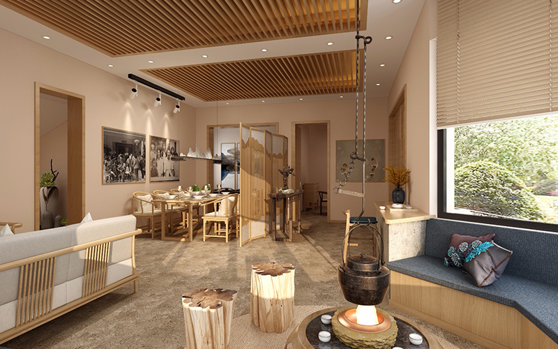 480平米新鄭主題民宿客棧裝修設(shè)計效果圖