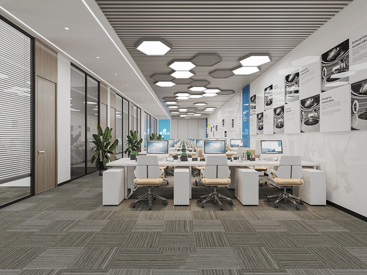 315平米科技公司辦公室設(shè)計裝修效果圖