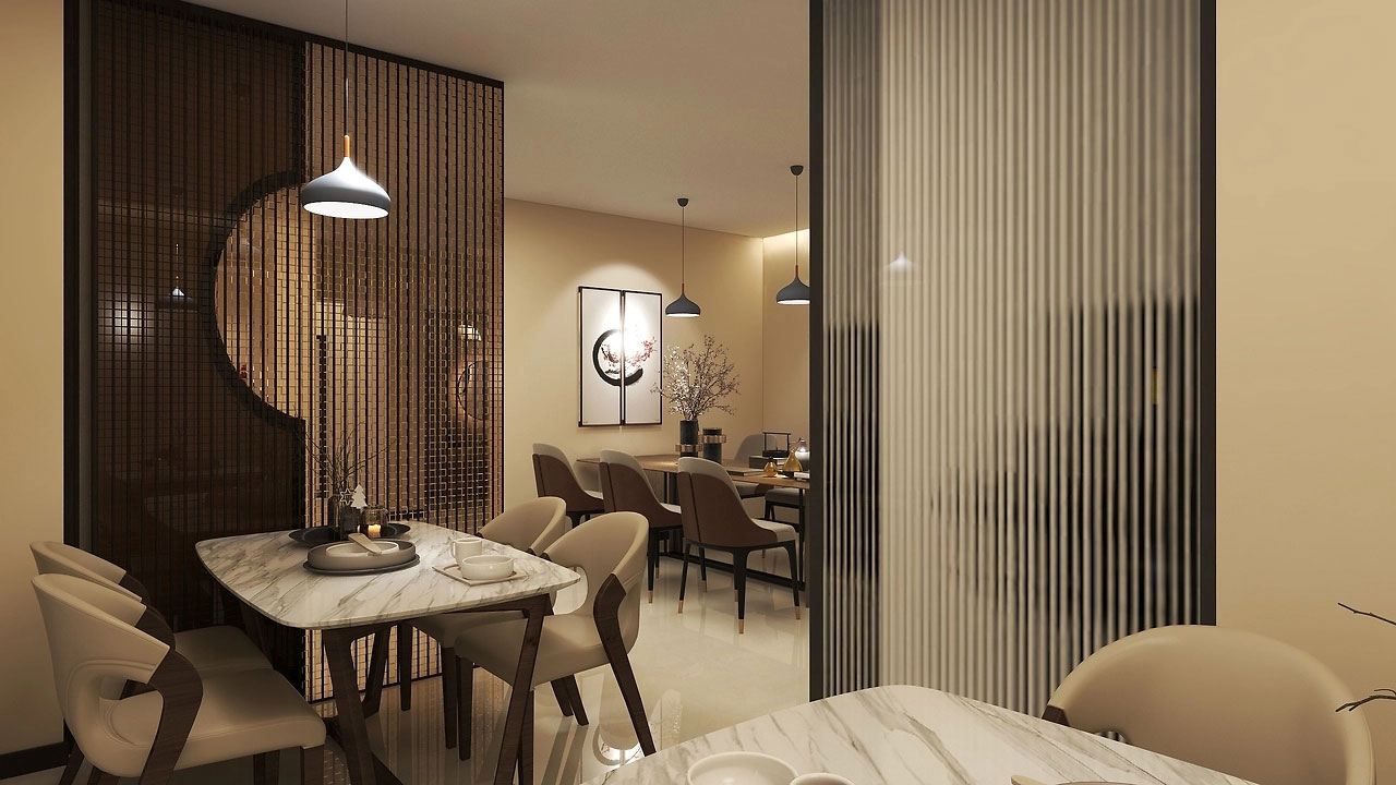 456平米中式餐廳裝修設(shè)計效果圖