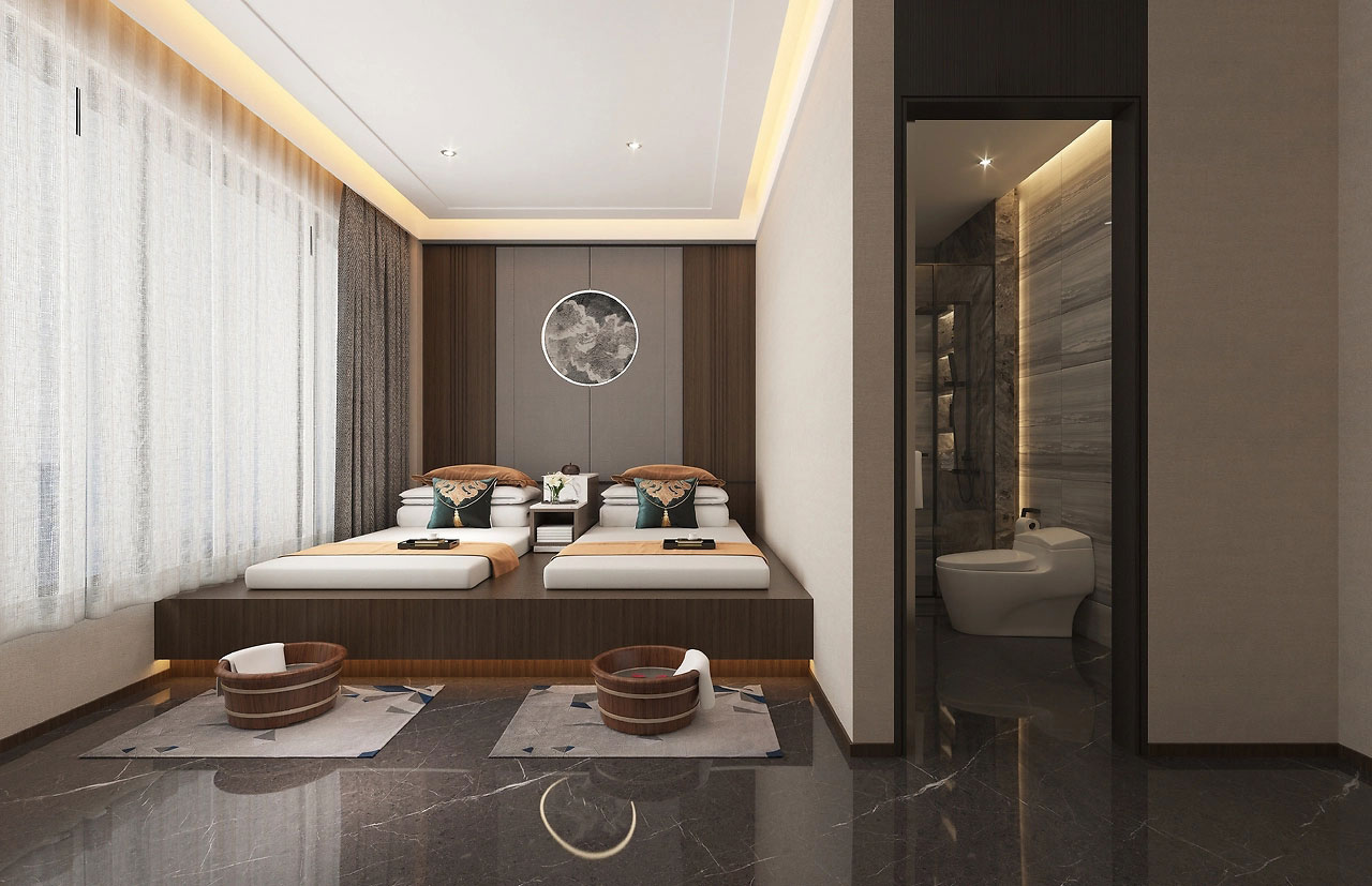 391平米鄭州足浴店設計裝修效果圖