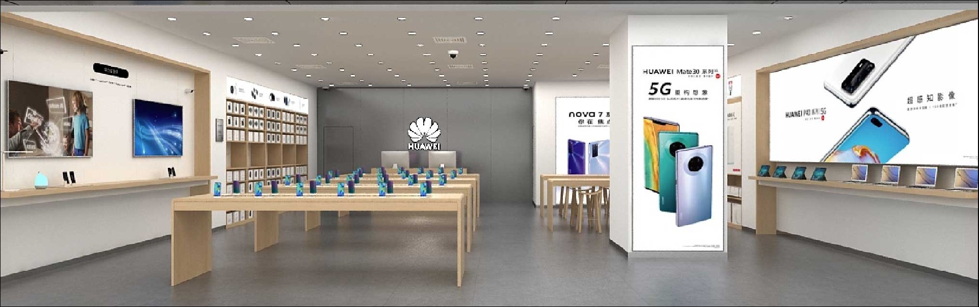 160平米華為手機店裝修設計效果圖