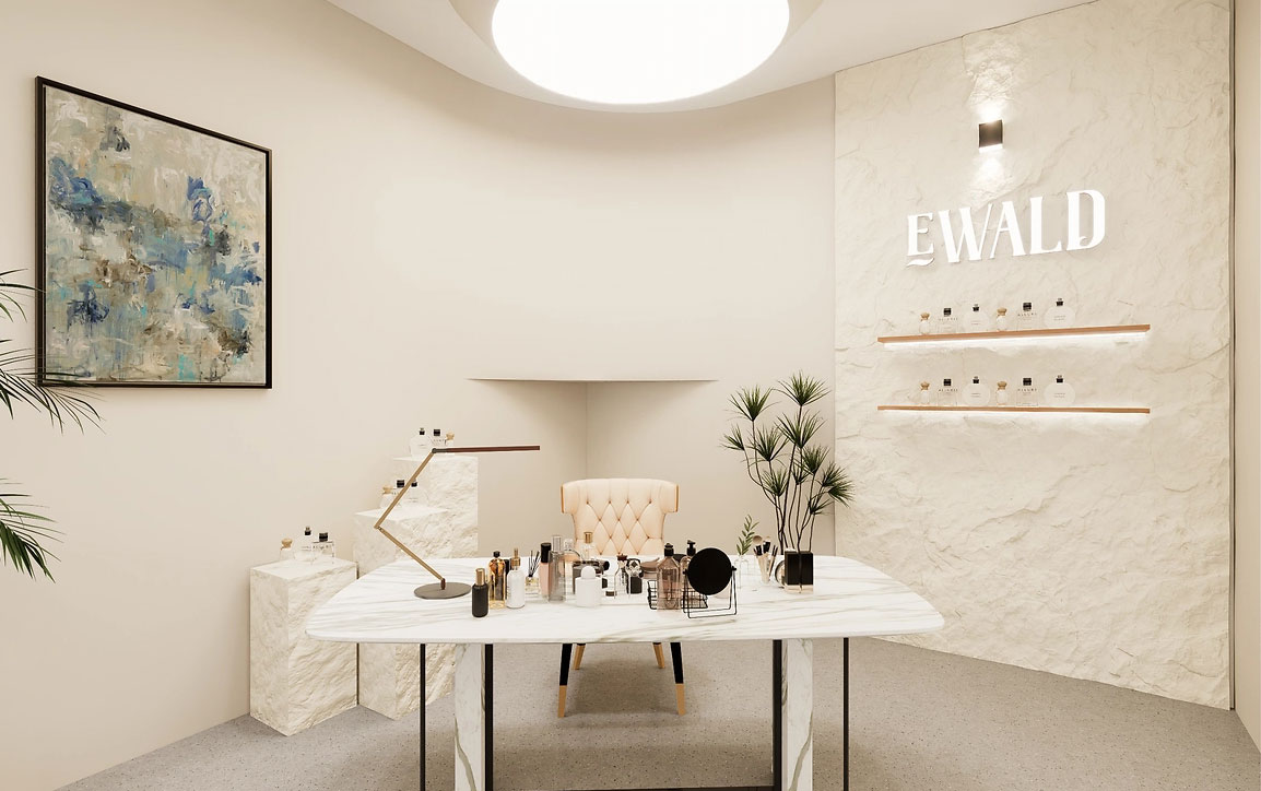 45平米鄭州化妝品店鋪直播間設計效果圖