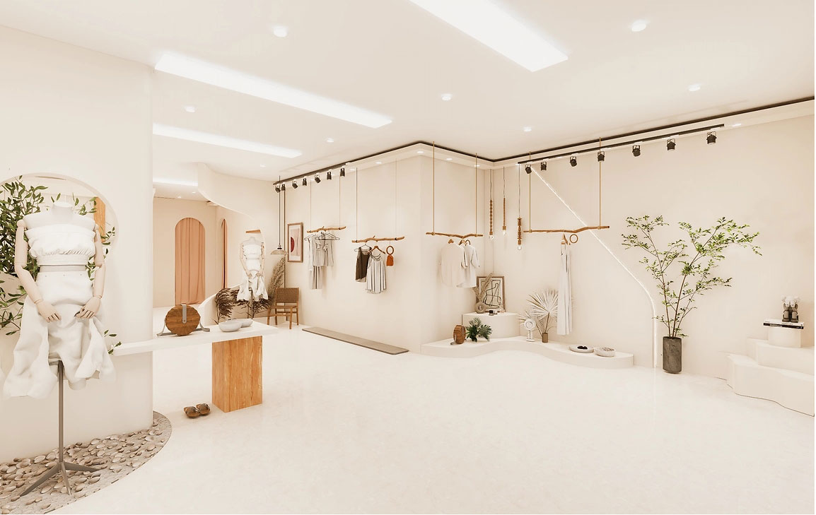 200平米鄭州服裝門店直播間設計效果圖