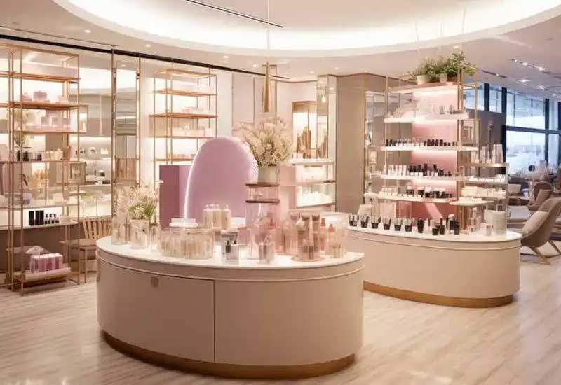 鄭州美妝店裝修設計案例：輕奢風格如何打造