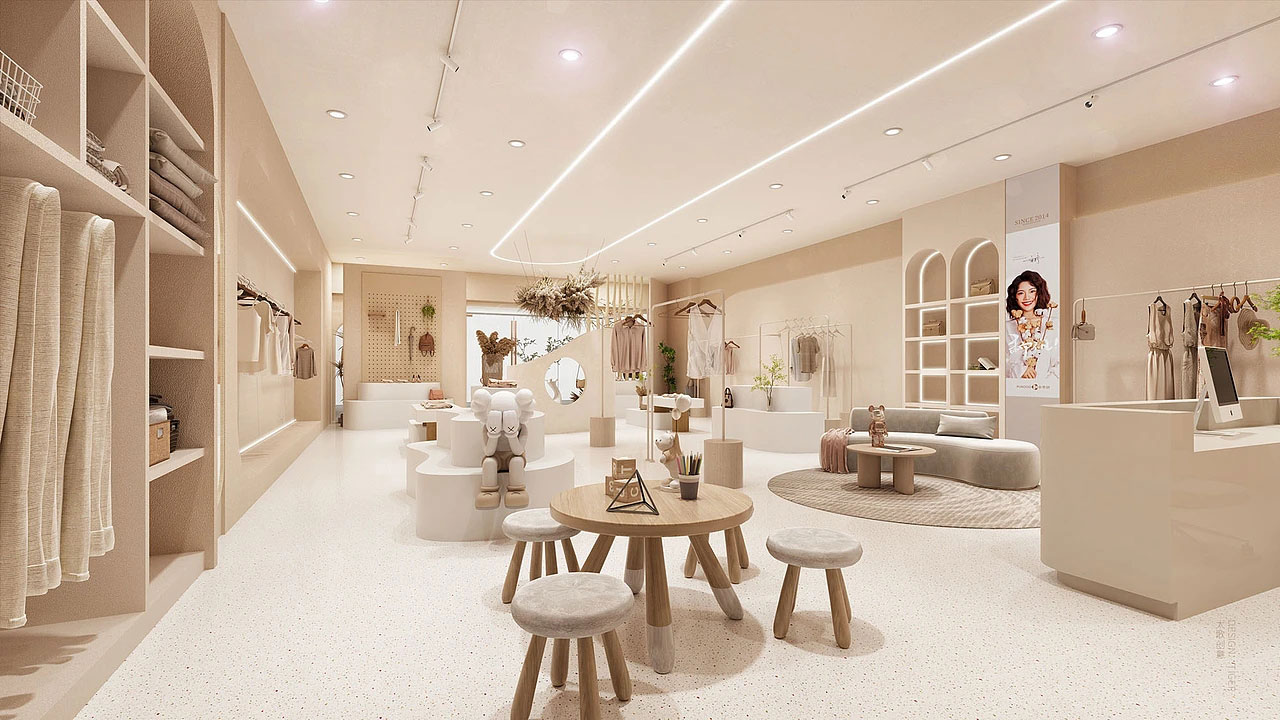 210平米鄭州女裝店面裝修設計效果圖
